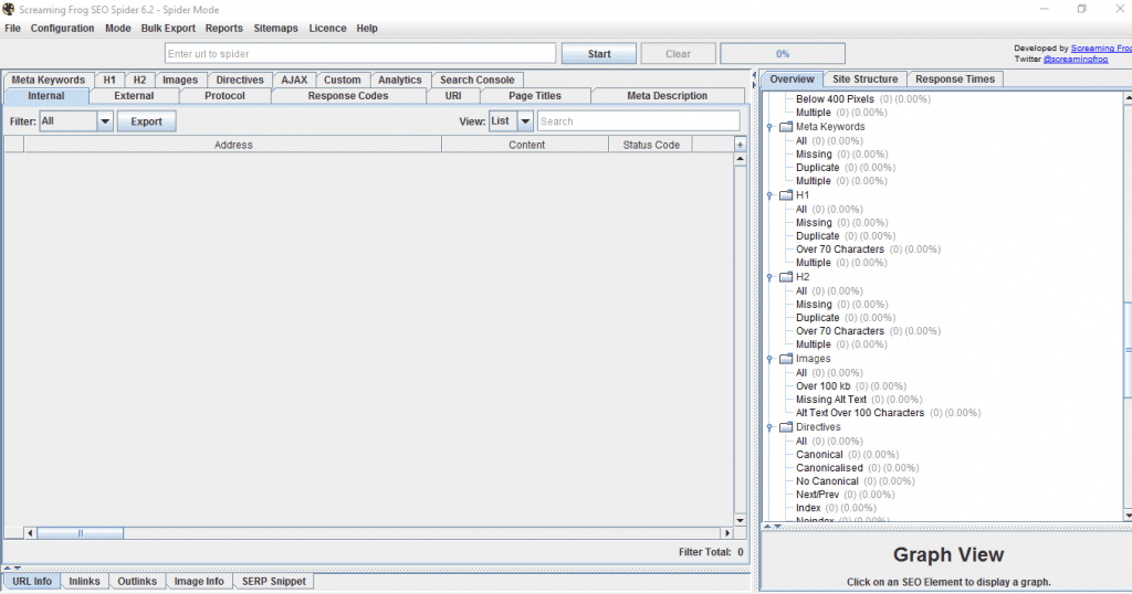 Screaming Frog SEO Screenshot