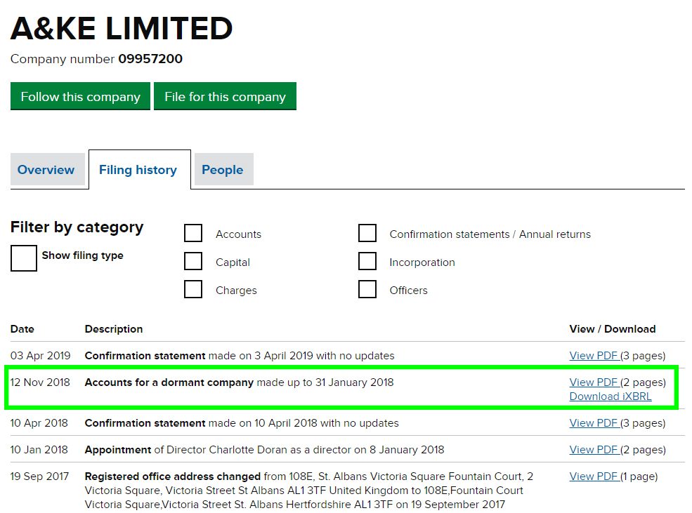 Companies House Information