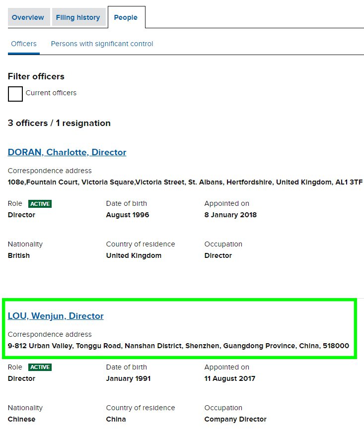 Companies House Directors Information